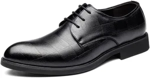 Leather Shoes Men's Classic Retro Casual Shoes Men's Shiny Patent Leather Dress Shoes Mens Black Dress Shoes Leather Office(6.5)