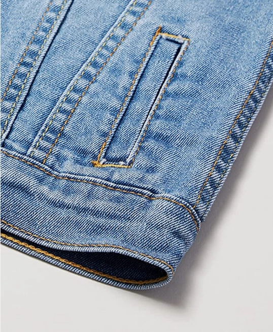 Adjustable Hem Fitted Levi's Kids Giacca in Jeans Barstow Western 3E4388-M0K blu medio