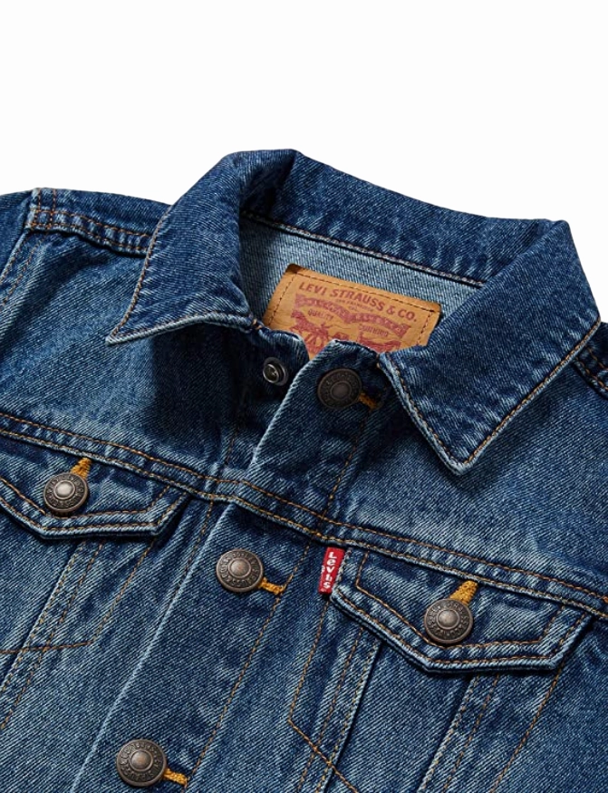 Levi's Kids giubbino in Denim da bambino Trucker 8E2058-M8X bristol blu medio Score