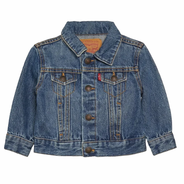 Reinforced Stress Points Levi's Kids giubbino in Denim da bambino Trucker 8E2058-M8X bristol blu medio