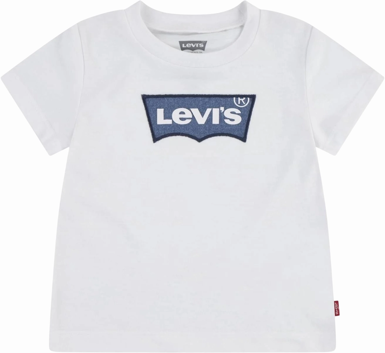 Levi's Kids maglietta manica corta da bambino Batwing Chest denim 6em318-w1y bianco Versatile Layering
