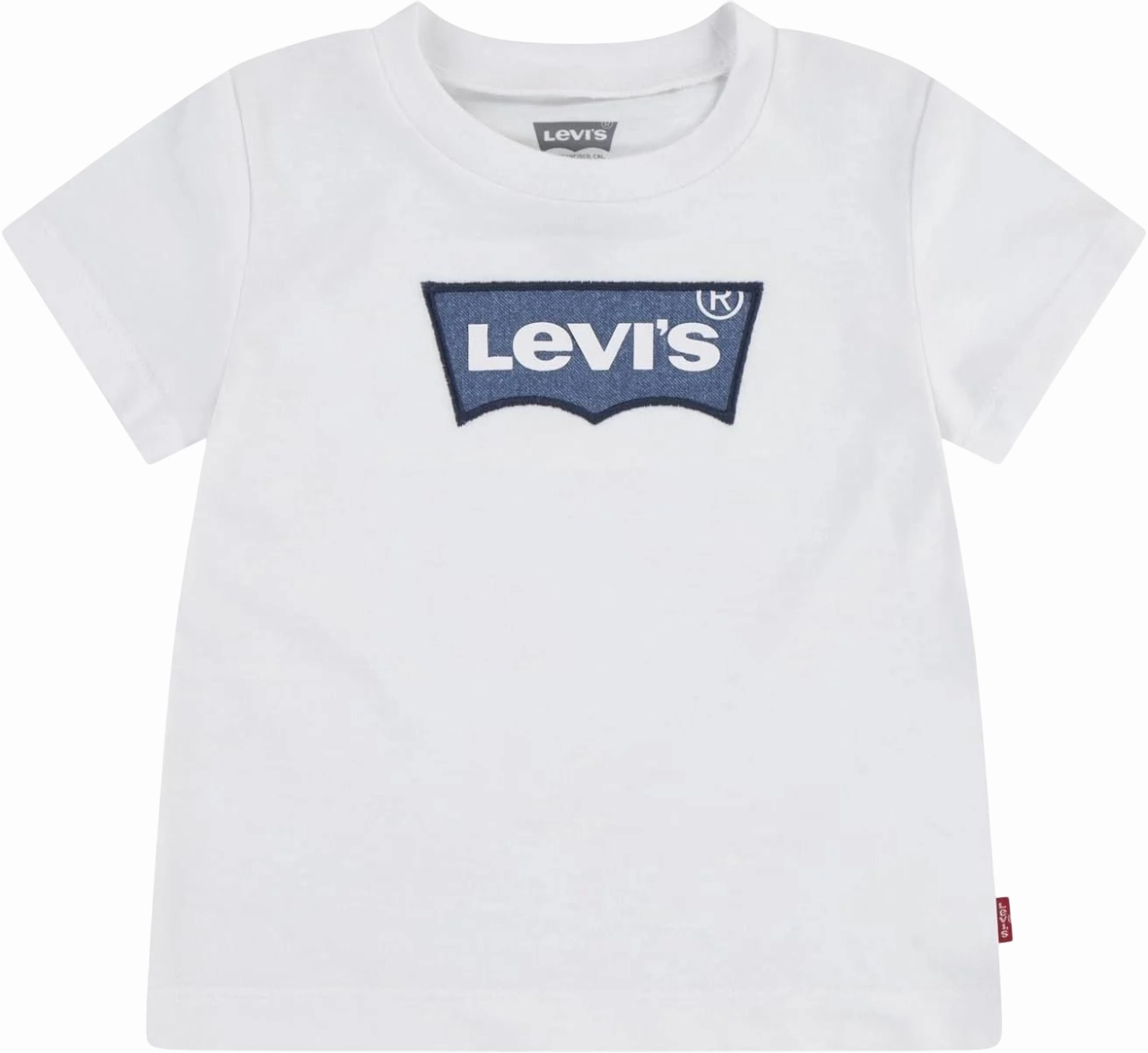 Weekend Comfort Levi's Kids maglietta manica corta da bambino Batwing Chest denim 6em318-w1y bianco