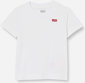 Ribbed Collar Trim Essential layering piece Levi's Kids maglietta manica corta da bambino Batwing Chest Hit 8EA100-001 bianco