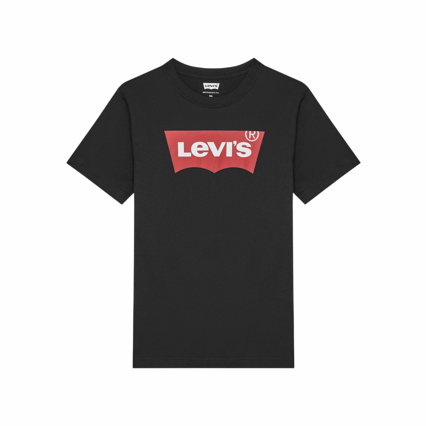 VintageWashEffect Levi's Kids maglietta manica corta da bambino con logo batwing 9E8157-023 nero
