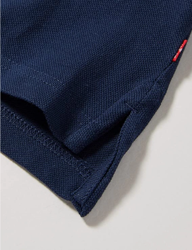 Beach Outfit BreathableMaterial Levi's Kids Polo Piquet da ragazzo manica corta Back Neck Tape 8EA893-C8D 9EA893-C8D blu