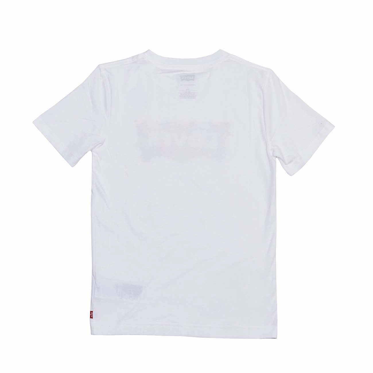 Boat neck style Smooth Seam Technology Levi's Kids T-shirt SS Graphic 9ec827-001 white