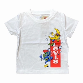 Dimensional Stability Weave Casual Style Wear Levi's maglietta manica corta da bambino Sleeve The Moon 6EE806 001 bianco