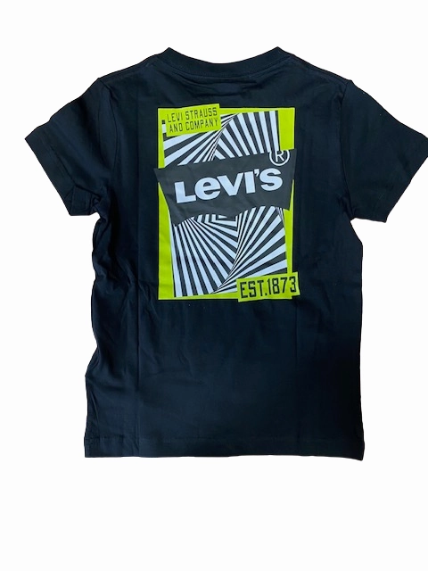 Casual Chic Wear Sustainable Production Process Levi's T-shirt manica corta da ragazzo Multi Hit Illusion Logo Tee 9EH897-023 black