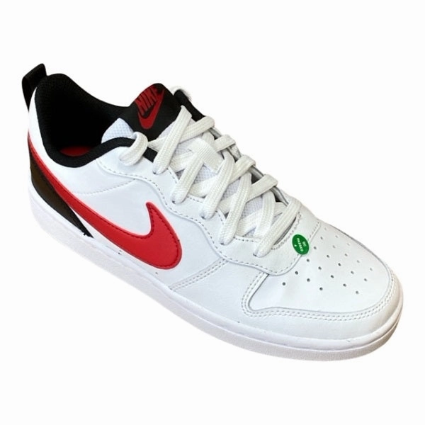 Nike scarpa sneakers da ragazzi Court Borough Low 2 BQ5448 110 bianco rosso nero running in a travertine pool area shoes functional - design