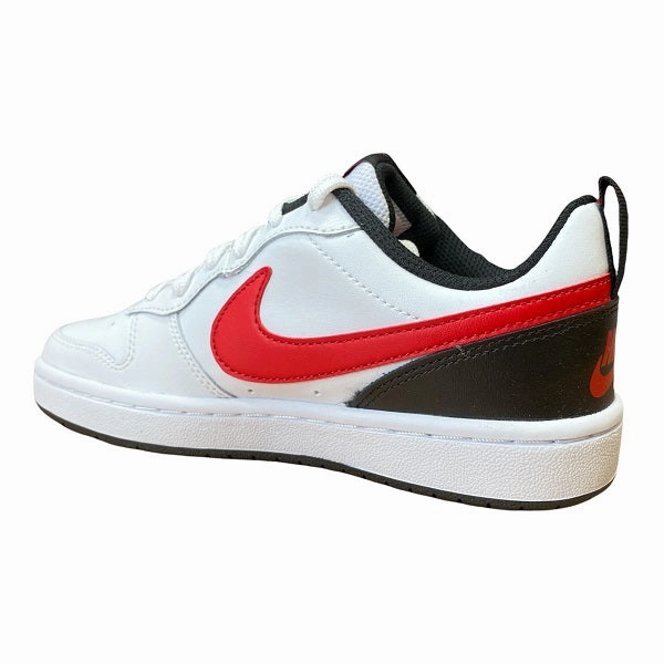 Nike scarpa sneakers da ragazzi Court Borough Low 2 BQ5448 110 bianco rosso nero concrete - running shoes