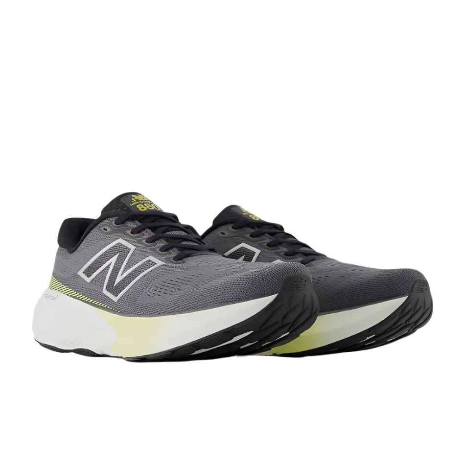 vegan running shoes Knit Fit New Balance Men's 880 V15 Running Shoes in Black/Winter Grass/Castlerock AW25