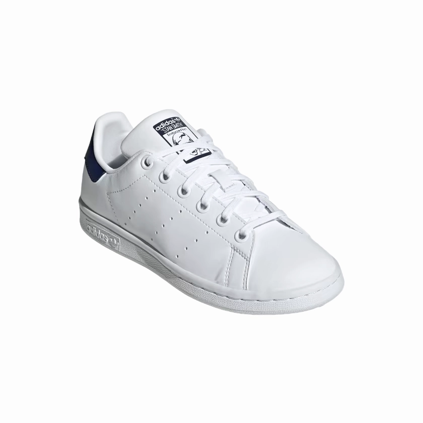 Adidas Originals scarpa sneakers da ragazzi Stan Smith H6821 bianco-blu Foot alignment Hex Lug Traction