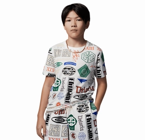 Jordan maglietta manica corta junior Michael Jordan Essentials 95D621-782 bianco Recycled Polyester Cross Grain Knit