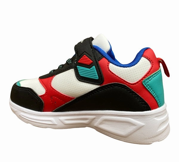 Champion scarpa da ginnastica da bambino con laccio elastico velcro e luci Wave S32129-CHA-WW001 bianco Engineered Midsole Modern Aesthetic