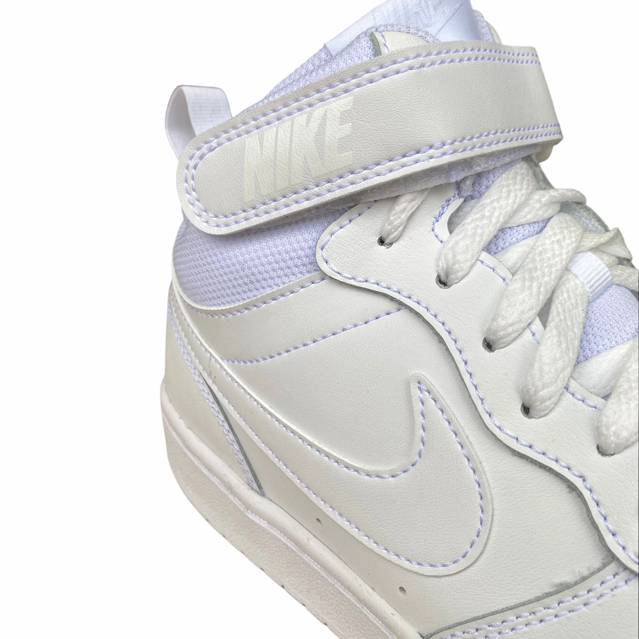 Nike scarpa sneakers da junior alta Court Borough Mid 2 CD7782-100 bianco Energy Return Cushioning Vertical Groove Tech