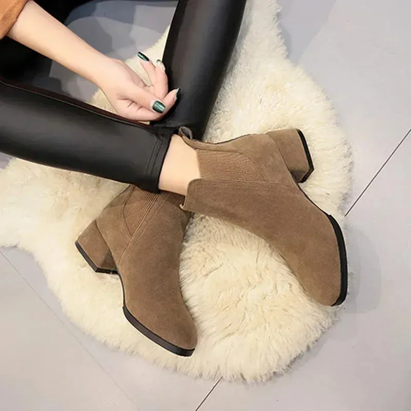 LILIAN | Heeled Chelsea Winter Boots