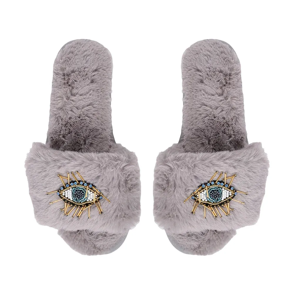 LimLim Accessories - Beaded Evil Eye Slippers