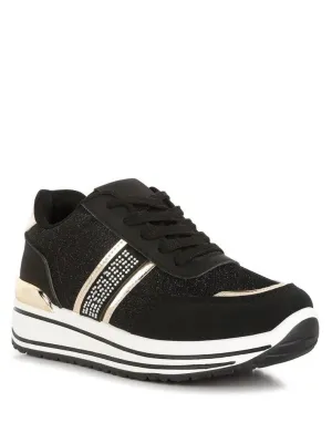 London Rag Up Your Sneaker Game Mailys Metallic Panel Platform Sneakers