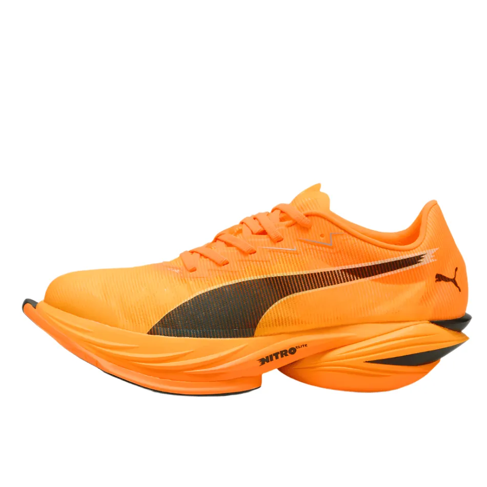 PUMA Men's Fast-R NITRO Elite 3 Running Shoes in Heat Fire/Sun Stream AW25 Reaction - time - improving