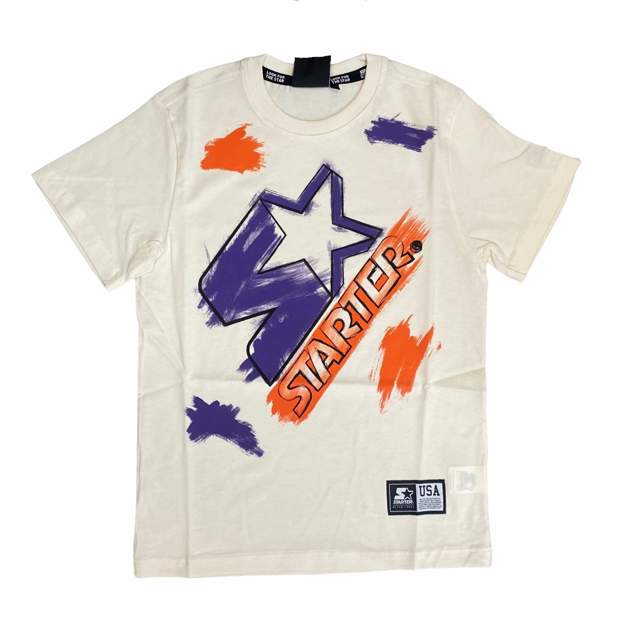 Starter maglietta manica corta da ragazzo con stampa 1249 crema Timeless Must-Have