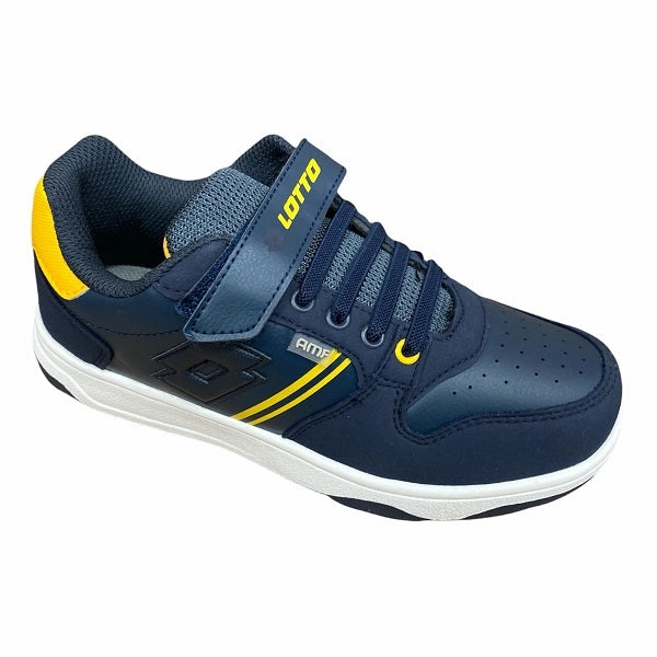 Lotto scarpa da ginnastica da bambino con strappo e laccio elastico Rocket AMF 216916 6Y3 blu Fitness accessory rural - runner