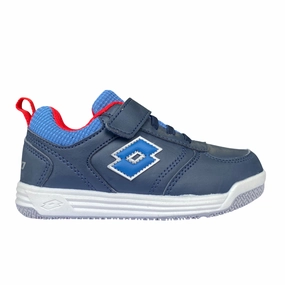 Lotto scarpa da tennis da bambino Set Ace 214998 75K blu-azzurro-rosso Comfort Upper