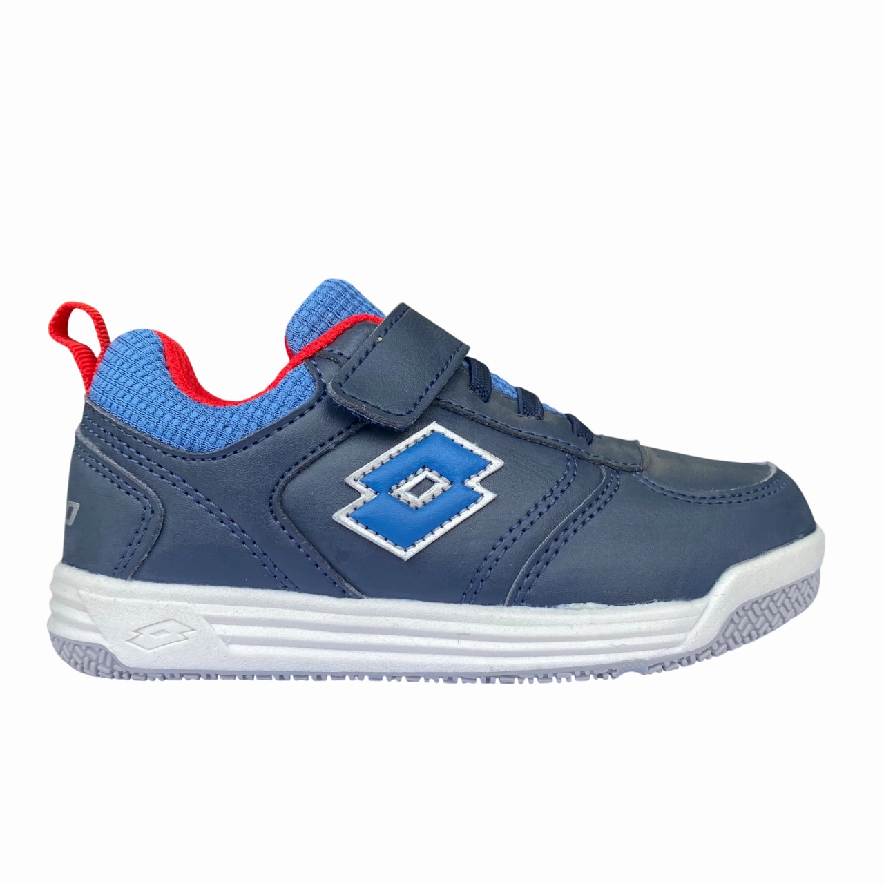 Lotto scarpa da tennis da bambino Set Ace 214998 75K blu-azzurro-rosso Comfort Upper