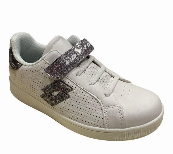 Lotto scarpa sneakers da ragazza 1973 Evo AMF IV glitter SL 215800 61F bianco Aero Ventilation Panels
