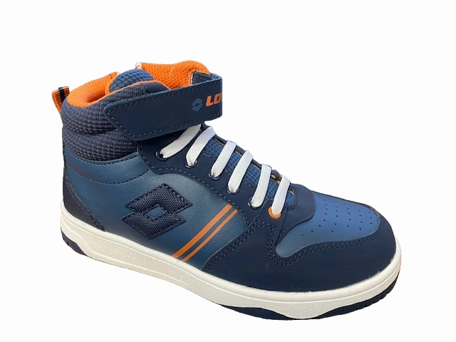 Lotto sneakers alta da ragazzo con laccio elastico e velcro Rocket AMF Mid CL S 218154 6Y3 ocean blue-dark blue activity - specific shoes