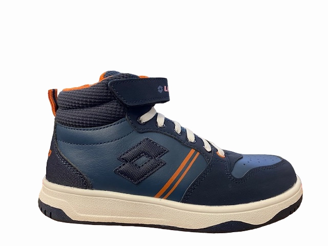 Lotto sneakers alta da ragazzo con laccio elastico e velcro Rocket AMF Mid CL S 218154 6Y3 ocean blue-dark blue Abrasion Resistance