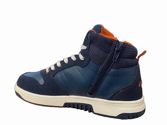 Lotto sneakers alta da ragazzo con zip e laccio Rocket AMF III Mid Jr 218155 6Y3 ocean blue-dark blue anaerobic exercise shoe adequacy Flat Ground