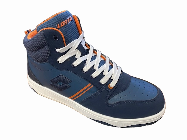 BreathableLining Advanced Traction Lotto sneakers alta da ragazzo con zip e laccio Rocket AMF III Mid Jr 218155 6Y3 ocean blue-dark blue
