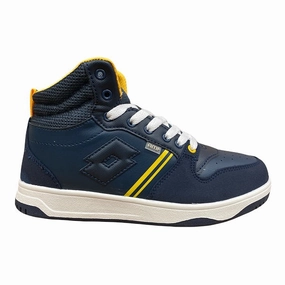 Lotto sneakers alta da ragazzo Rocket AMF Mid Jr L 216921 6Y3 blu Rubber Outsole Hexagons Amazing flexibility