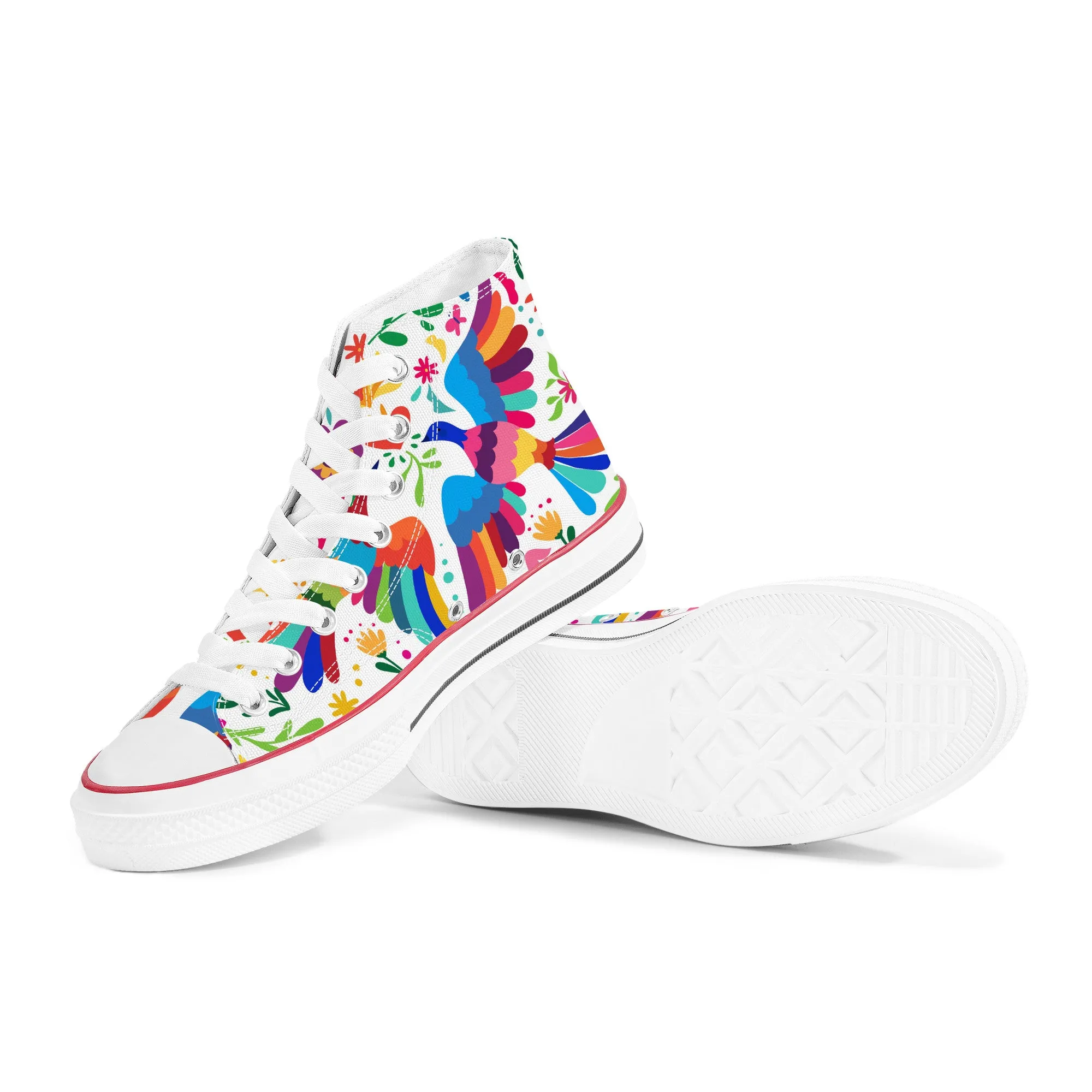 Love Birds High Top Canvas Shoes