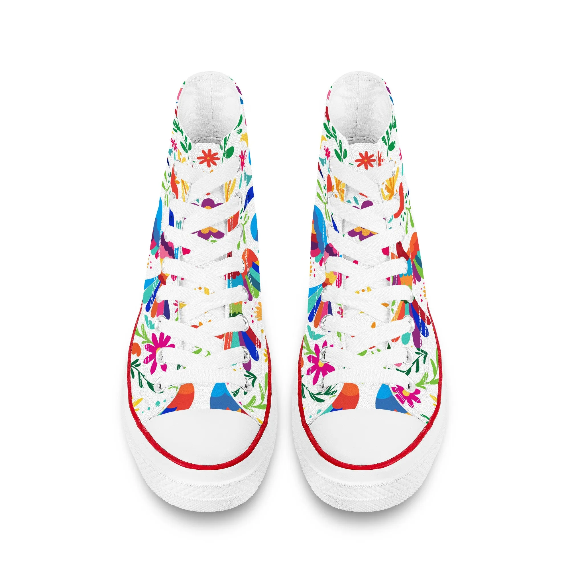 Love Birds High Top Canvas Shoes
