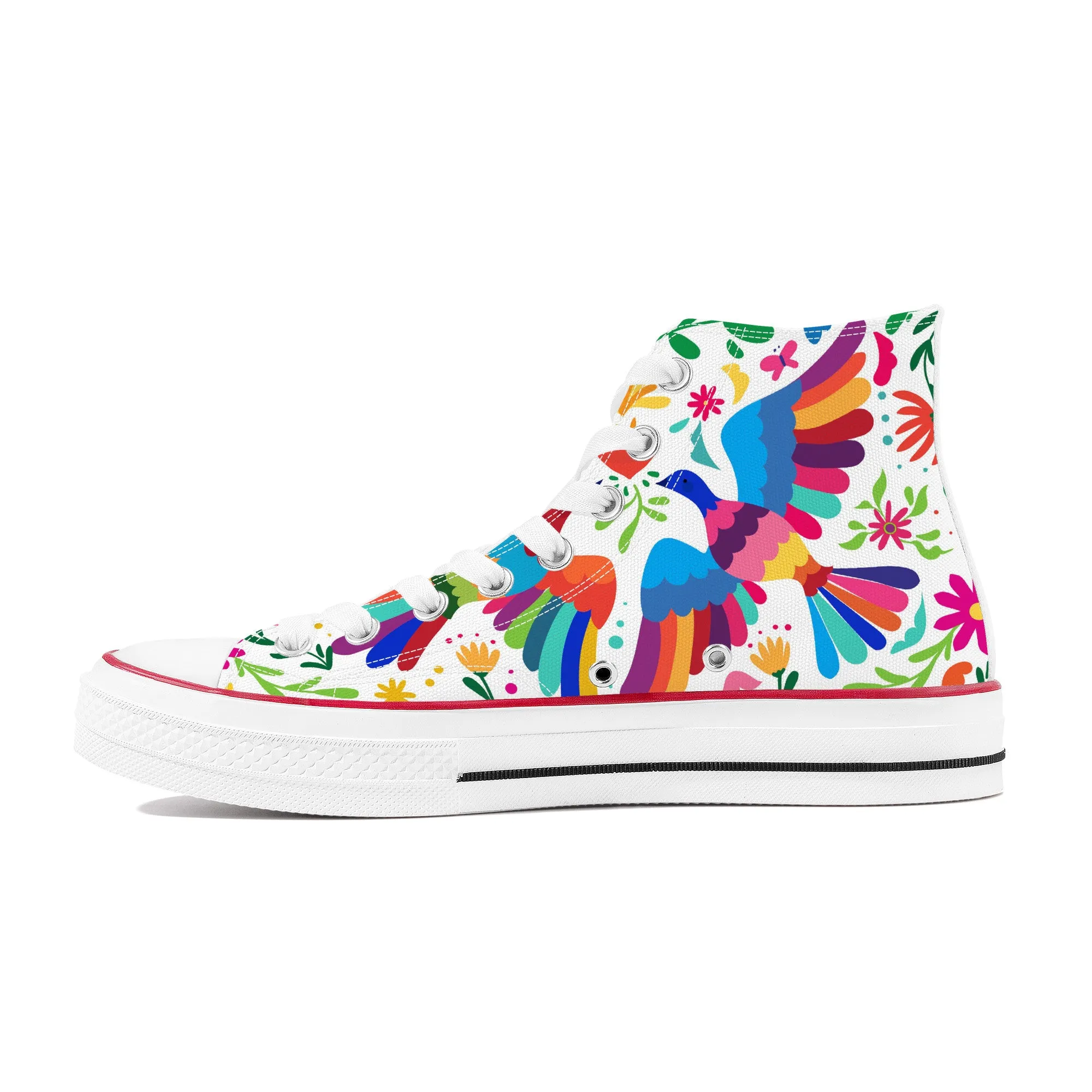 Love Birds High Top Canvas Shoes