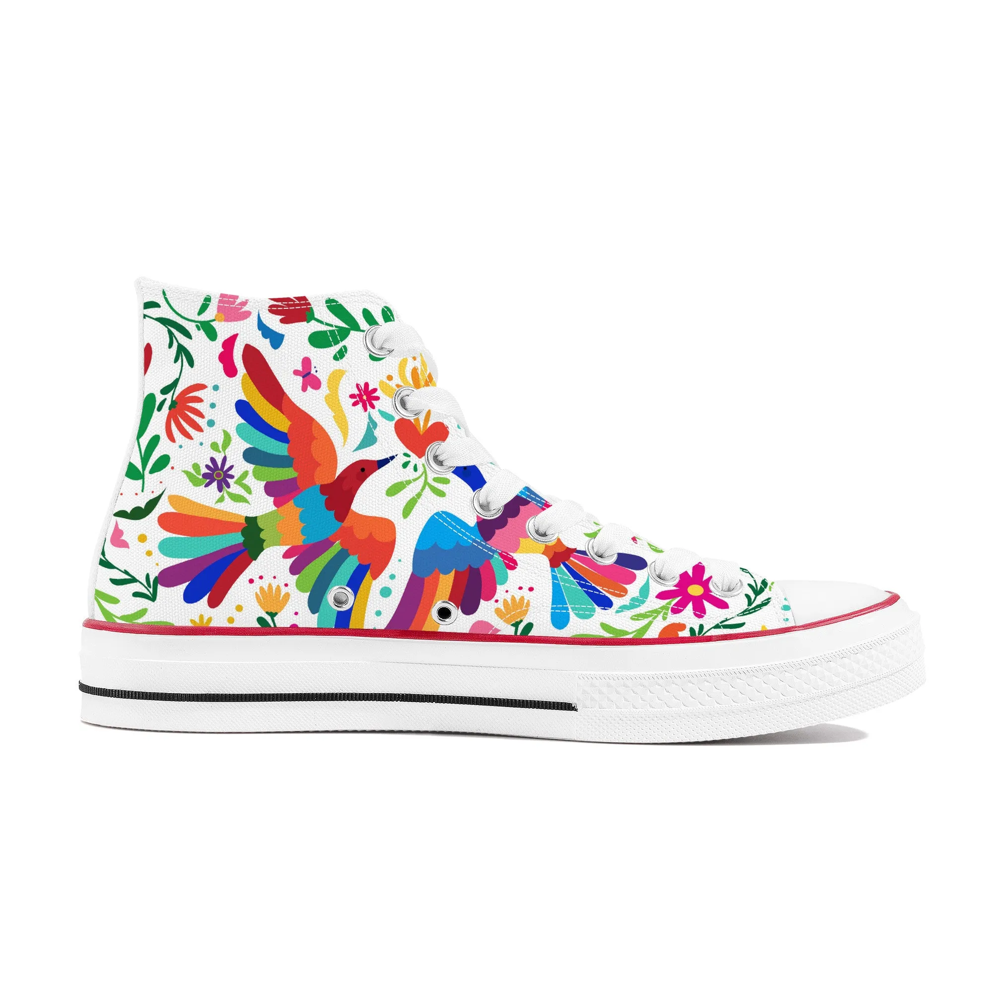Love Birds High Top Canvas Shoes