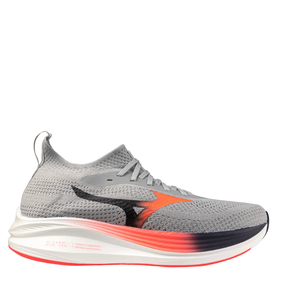 Mizuno Men's Neo Zen Running Shoes in Harbour Mist/Fiery Coral 2/Baritone Blue AW25 check - design shoes