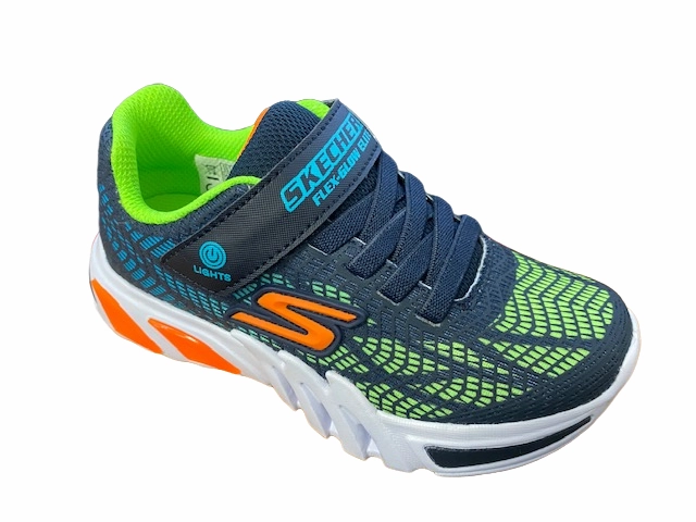 Skechers Scarpa da ginnastica da ragazzo con luci Lights Flex Glow Elite Vorlo 400137L/NVMT blu Abrasion Resistant Fabric windproof - feature shoes