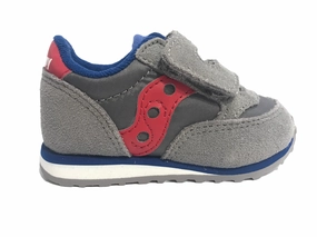 Saucony Original scarpa sneakers da bambino Jazz baby HL SL259641 grigio rosso urban - style shoes medial - support - balance shoes