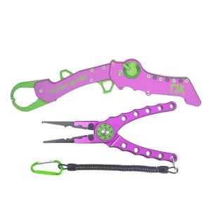 Lureswholesale® Aluminium Fly Fishing Tool Set with Fishing Lip Grip & Fishing Pliers
