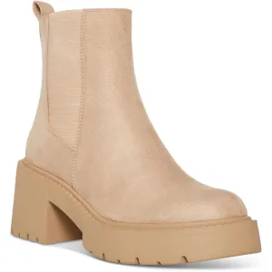 Madden Girl Womens Trust Faux Suede Lug Sole Chelsea Boots Beige 7 Medium (B,M)