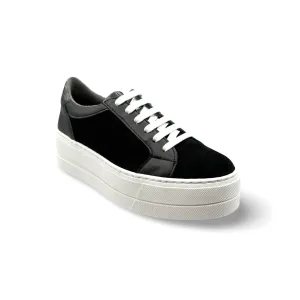 MAUDE Black Lace Up Trainer