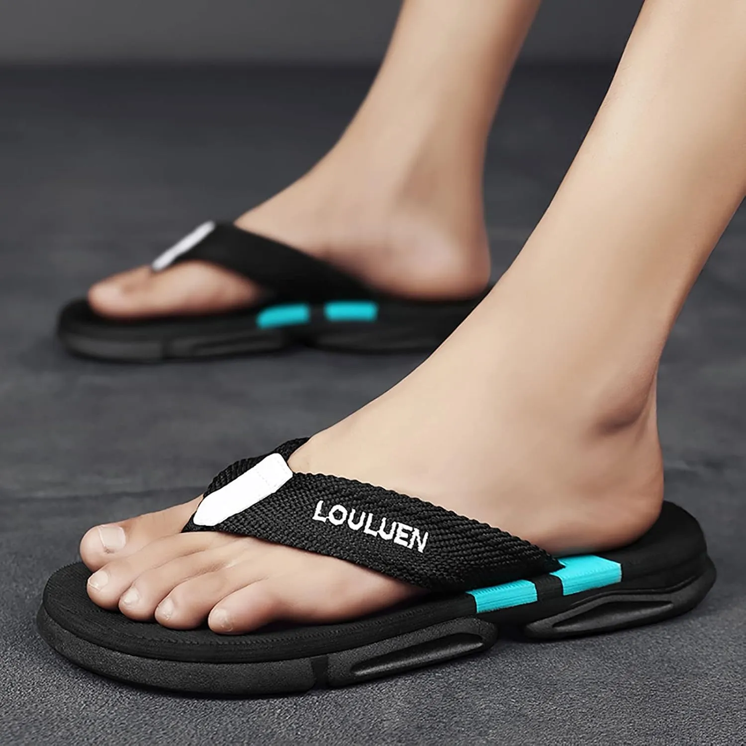 Men Casual Slippers Beach Flip Flops Outdoor Fashion Sandals Shoes Flip Plop Sandals