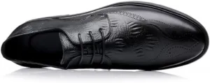 Men Dress Oxford Formal Shoes Fashion Lace Up Uniform Round Toe Waterproof Leather Anti-Slip Outdoor
