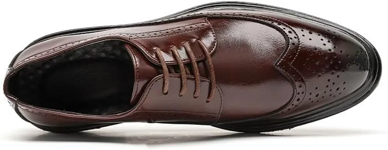Men Dress Shoes Brown Leather Brogues Male Men Suit Leather Casual Shoes Business Shoes Shoes Fashion Men's Leather Shoes Mens Business Casual Shoes