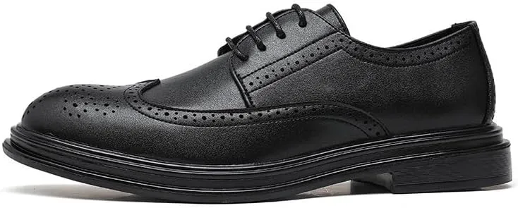Men Dress Shoes Brown Leather Brogues Male Men Suit Leather Casual Shoes Business Shoes Shoes Fashion Men's Leather Shoes Mens Business Casual Shoes