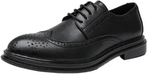 Men Dress Shoes Brown Leather Brogues Male Men Suit Leather Casual Shoes Business Shoes Shoes Fashion Men's Leather Shoes Mens Business Casual Shoes