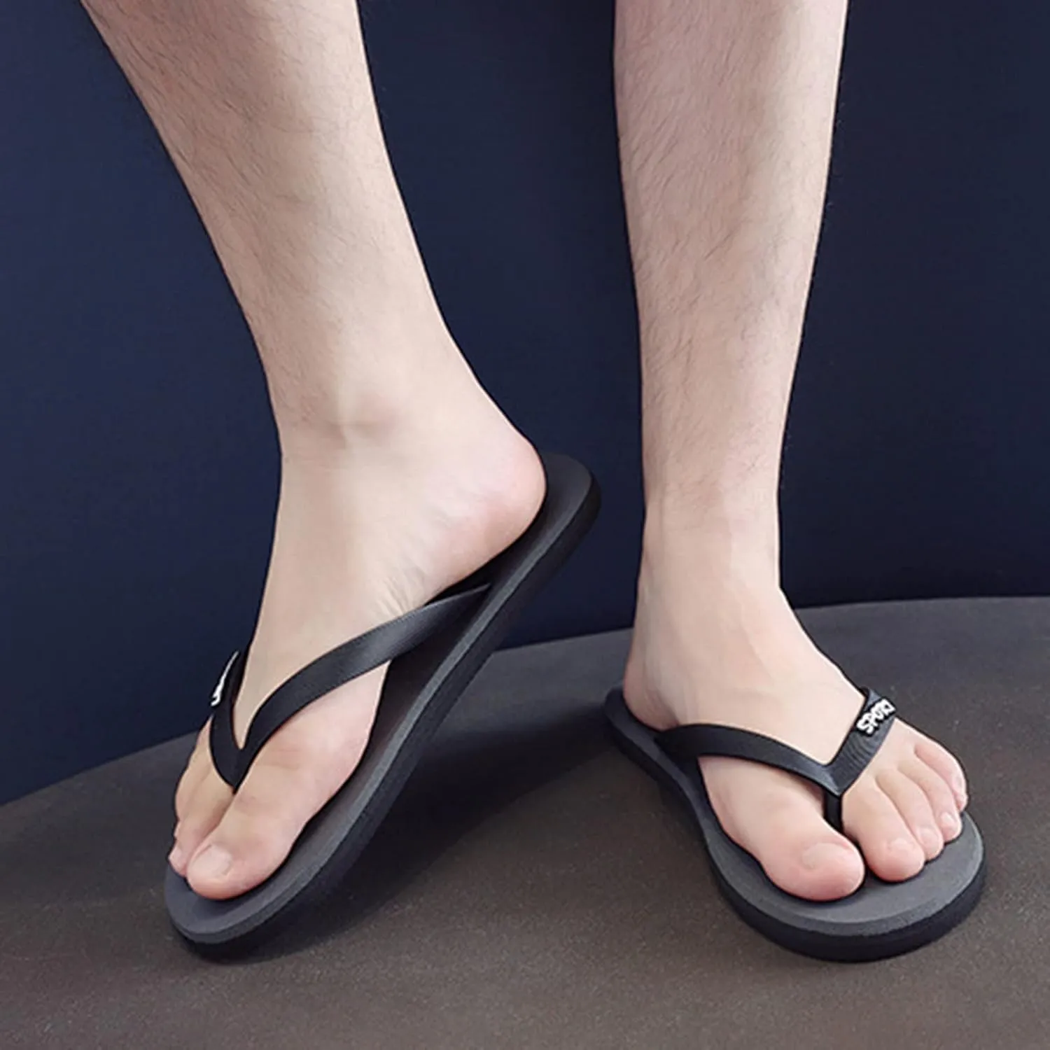 Men Fashionable Flat Toe Flip Flops Flat Beach Fashion Toe Flip Flops Sandals Beach Sandals Women