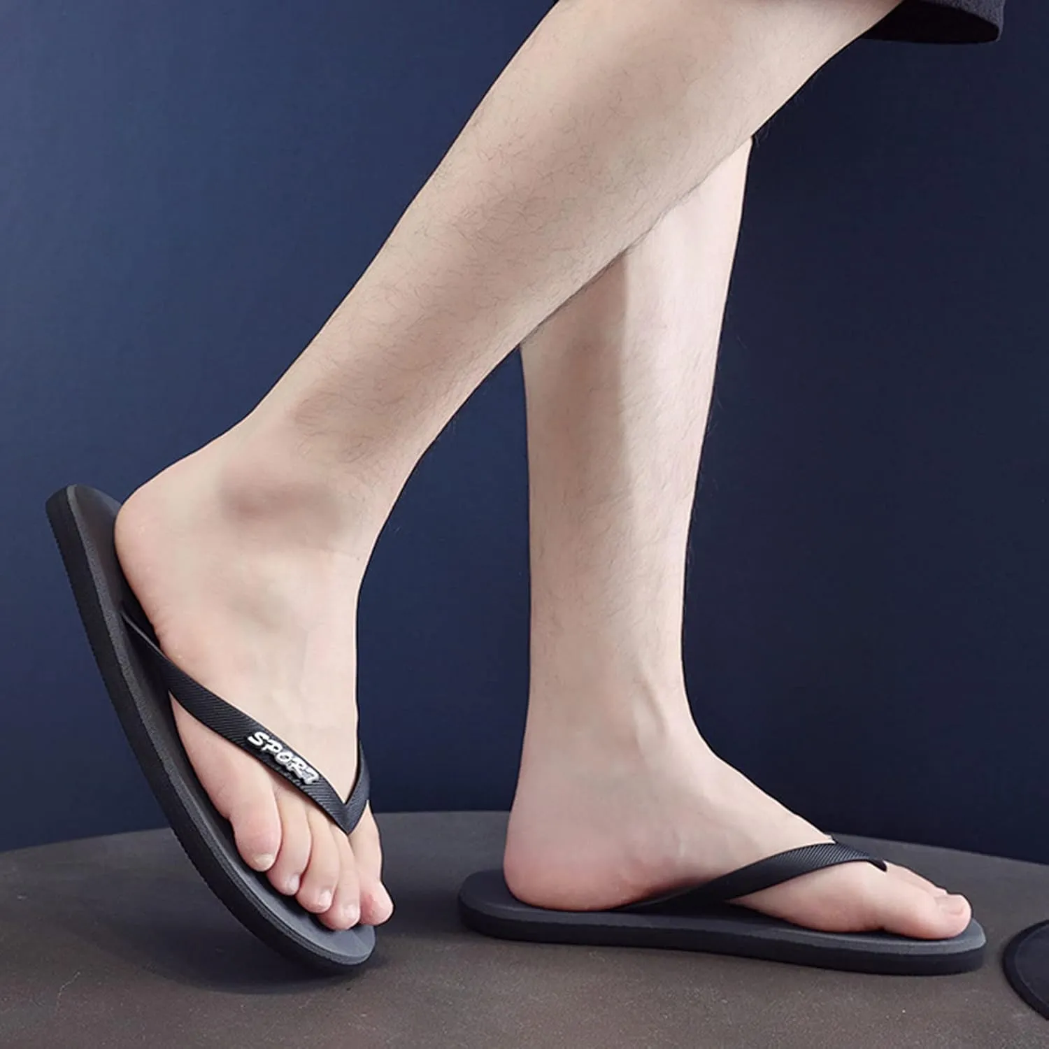 Men Fashionable Flat Toe Flip Flops Flat Beach Fashion Toe Flip Flops Sandals Beach Sandals Women